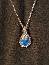 Silver Wrapped Moonstone Crystal Waterdrop Necklace