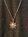 Silver Sun Pendant Necklace 