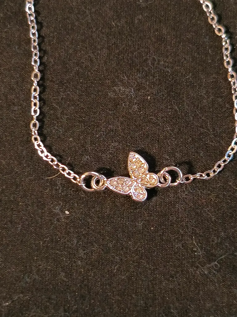 Rhinestone Butterfly Bracelet