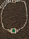 Square Emerald Rhinestone Bracelet