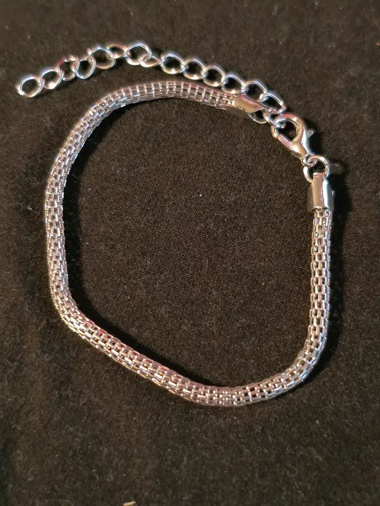 Silver Woven Rope Bracelet