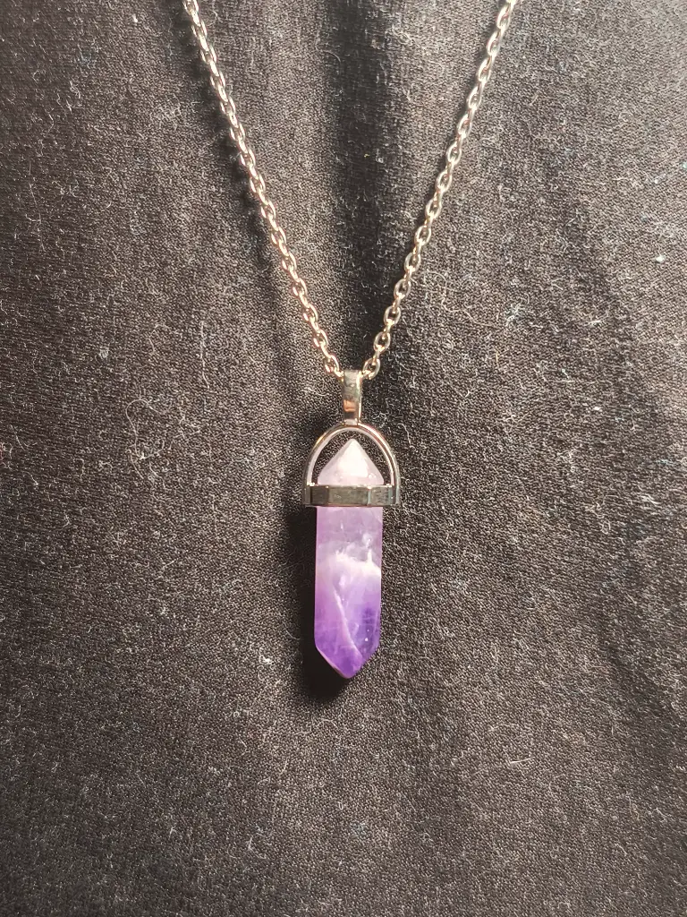 Amethyst Crystal Pendant Necklace