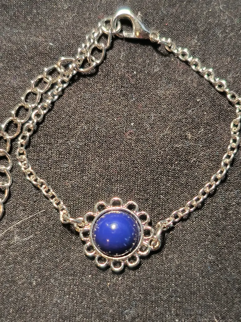 Silver and Lapis Lazuli Bracelet
