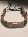 Adjustable Threaded Love Leather Bracelet - Unisex 