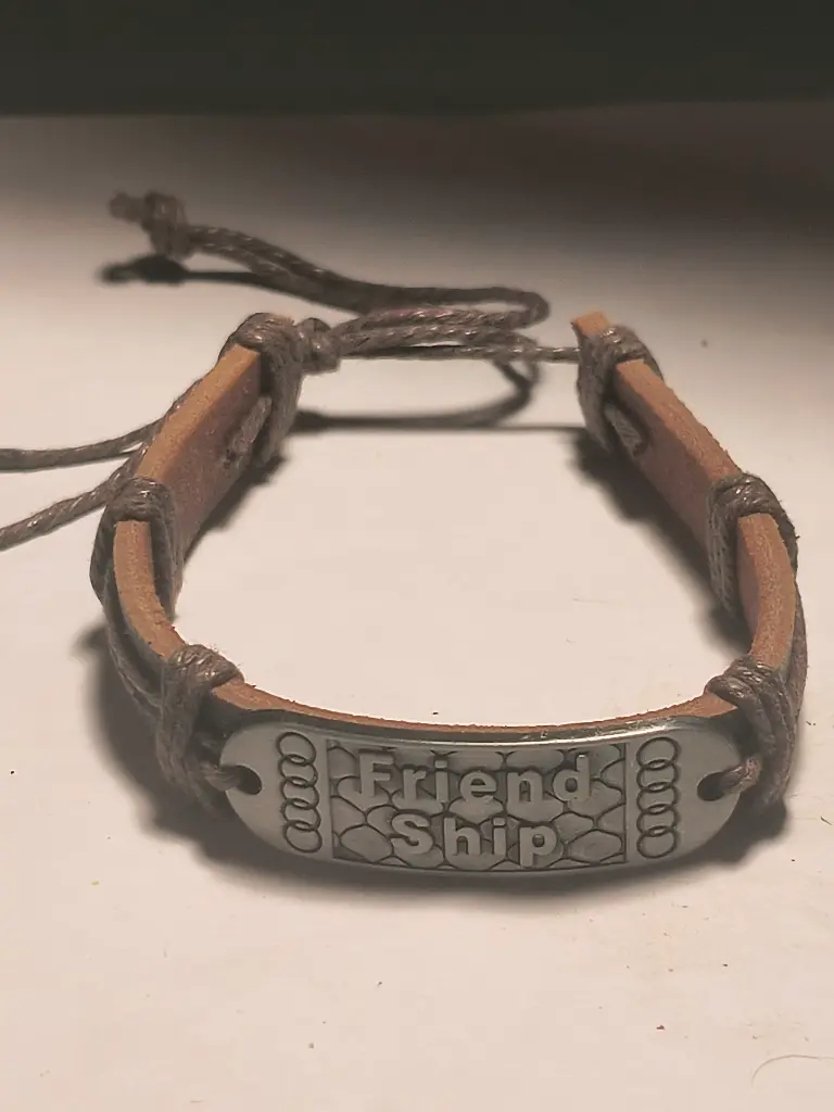 Adjustable Threaded Friendship Leather Bracelet