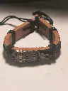 Adjustable Threaded Owl Leather Bracelet - Unisex 