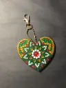 Double Sided Green & Yellow Heart Suncatcher