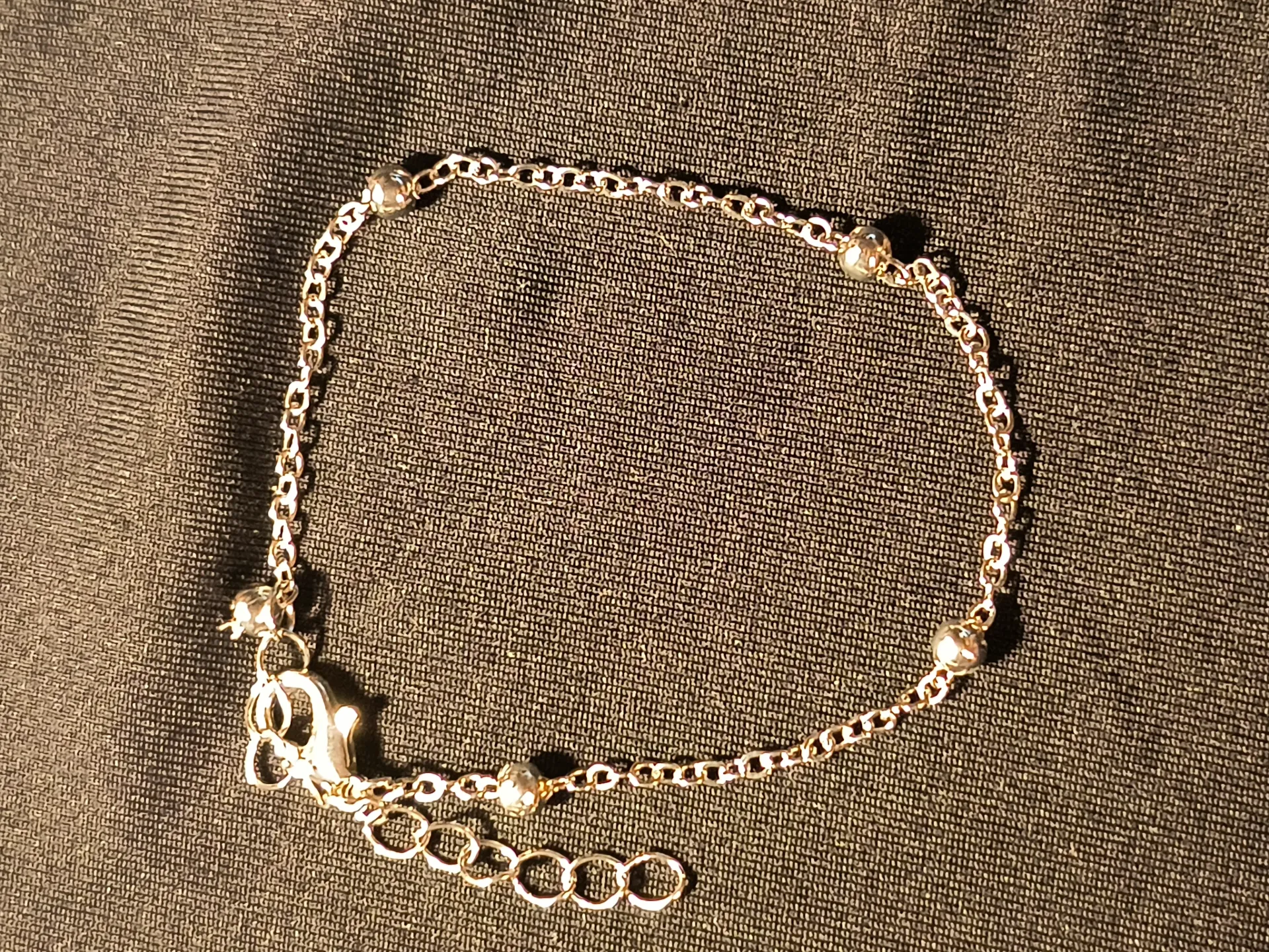 Silver Beaded Chain Bracelet