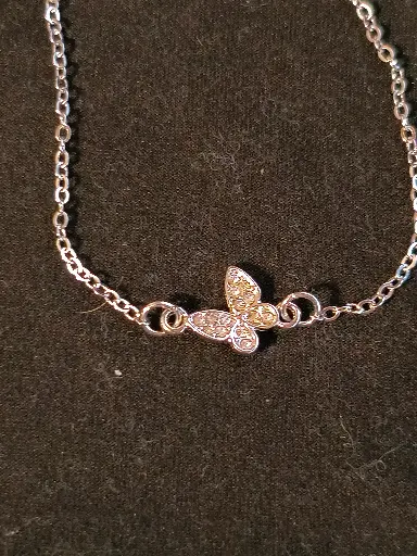 Rhinestone Butterfly Bracelet