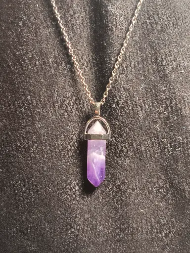 Amethyst Crystal Pendant Necklace