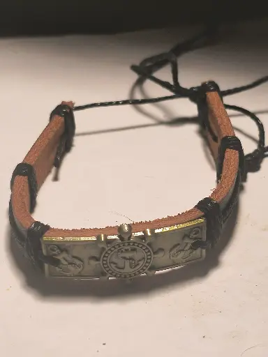 Adjustable Threaded Sailor Beach Nautical Anchor Leather Bracelet - Unisex