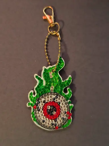 Double Sided Flaming Eye Suncatcher