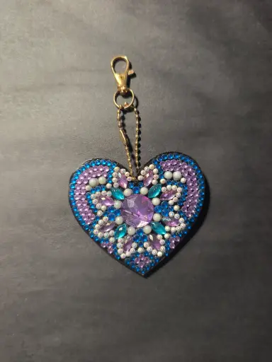 Double Sided Purple Heart Suncatcher