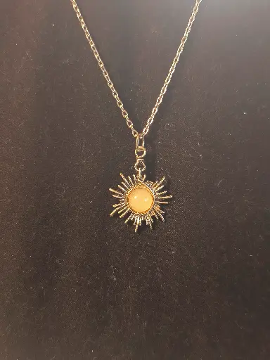 Boho Moon and Sun Drop Necklace